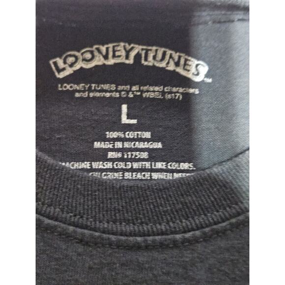 Original Looney Tunes Bugs Bunny Tweet Bird Sze Large Black Long sleeves T Shirt - Picture 3 of 7